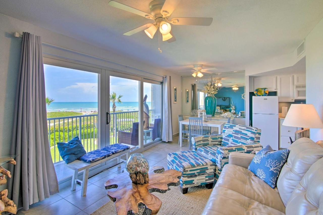 Sunny Oceanfront Condo On South Padre Island Beach Eksteriør bilde